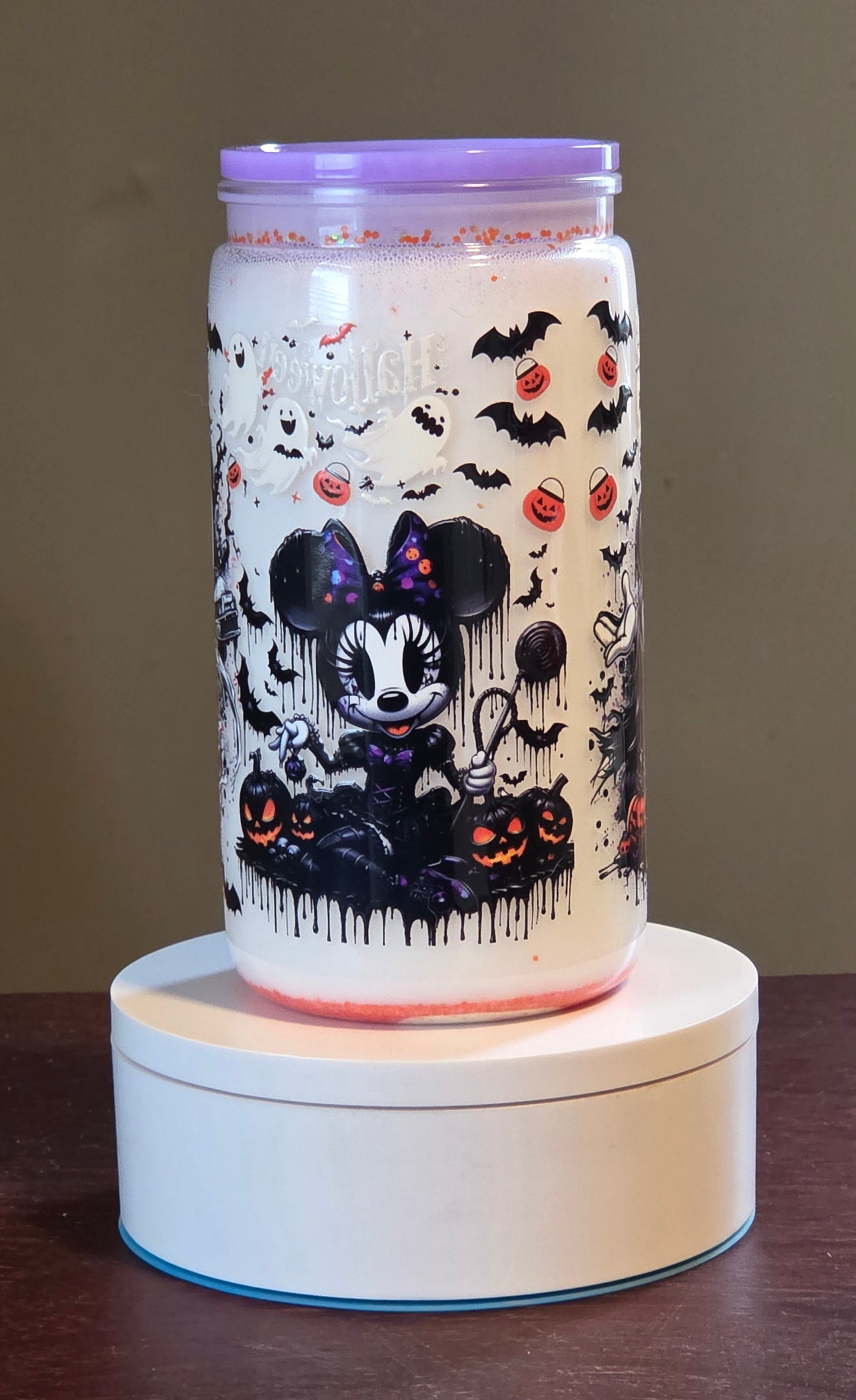 Glow-in-the-Dark Halloween Snowglobe Tumbler 🎃✨
