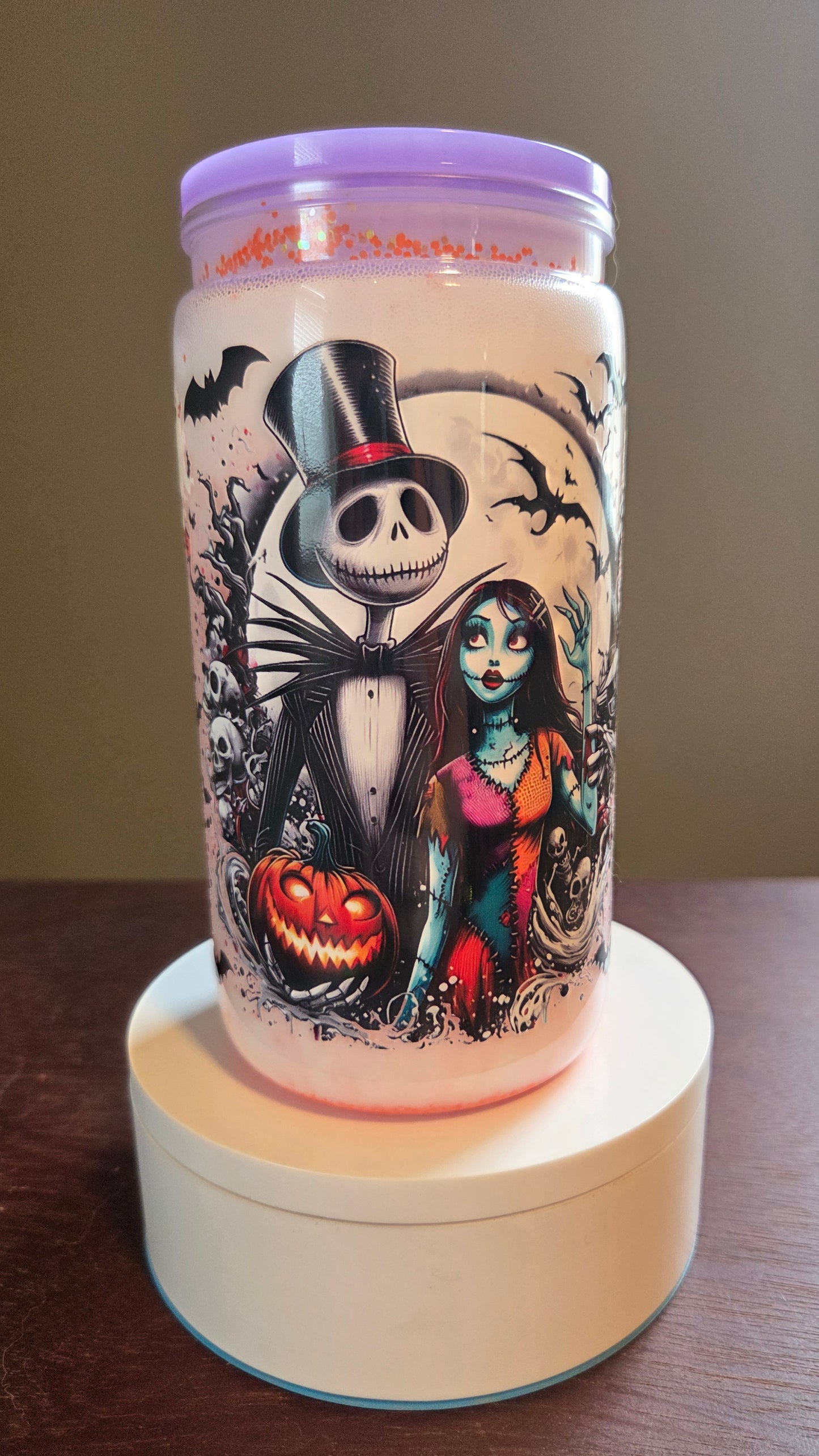 Glow-in-the-Dark Halloween Snowglobe Tumbler 🎃✨
