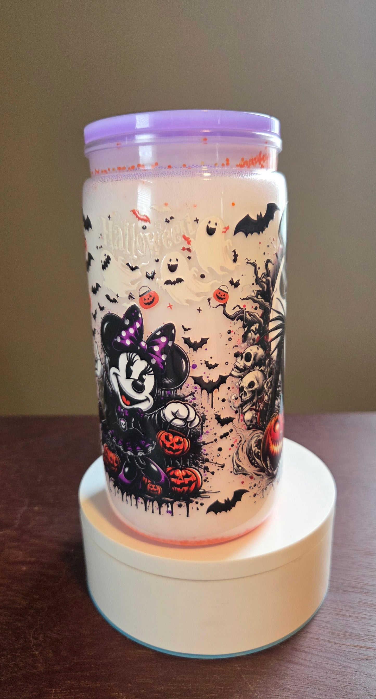 Glow-in-the-Dark Halloween Snowglobe Tumbler 🎃✨