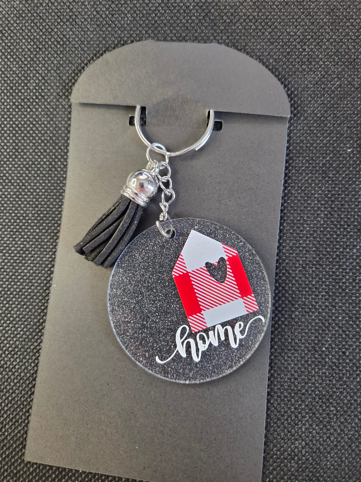 Keychain - Red Plaid Home
