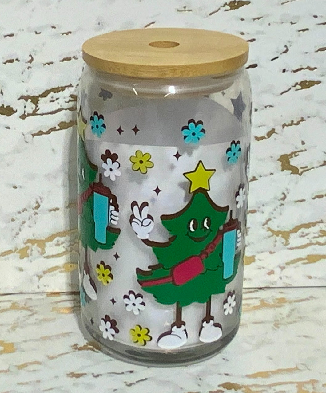 Boujee Christmas Tree Glass Tumbler