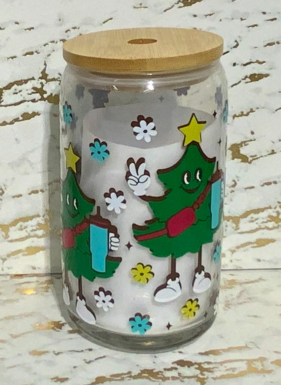 Boujee Christmas Tree Glass Tumbler