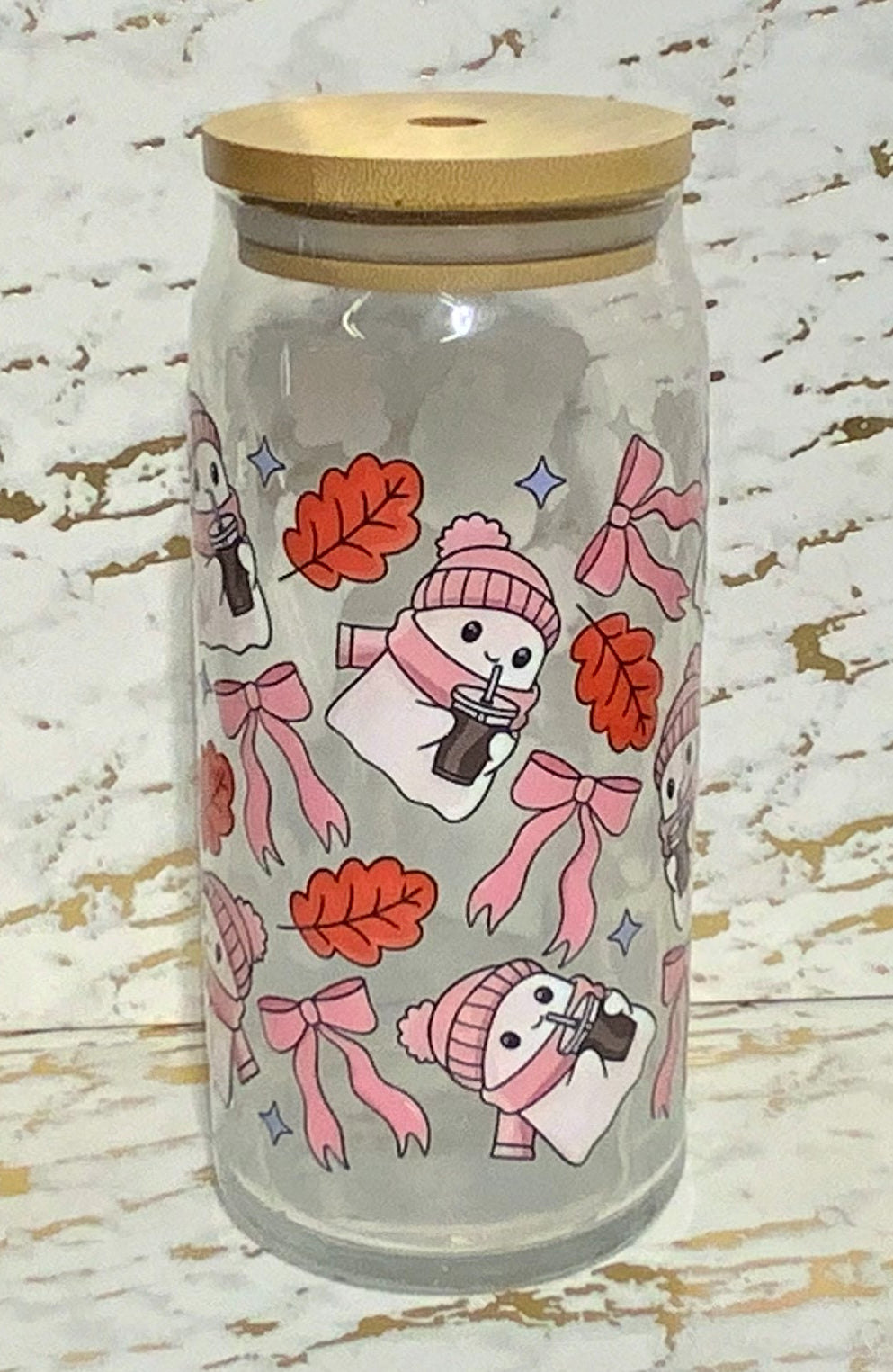 Cute Fall Ghost Tumbler