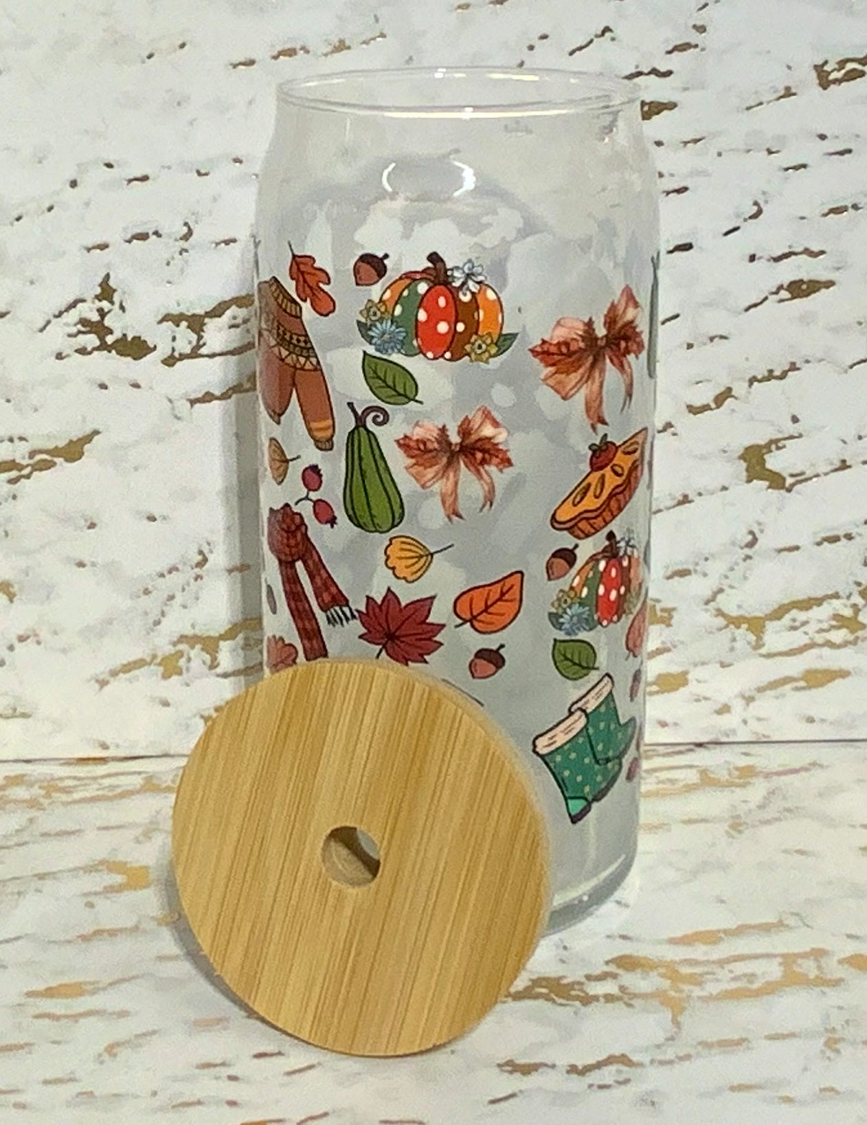 All the fall things glass tumbler
