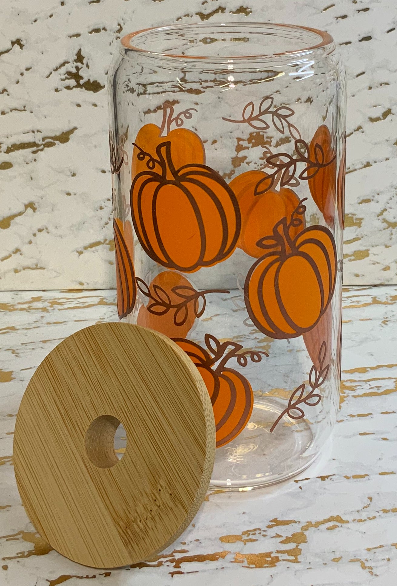 Pumpkin Glass Tumbler