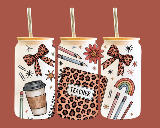 Leopard Teacher Tumbler – Sip in Style