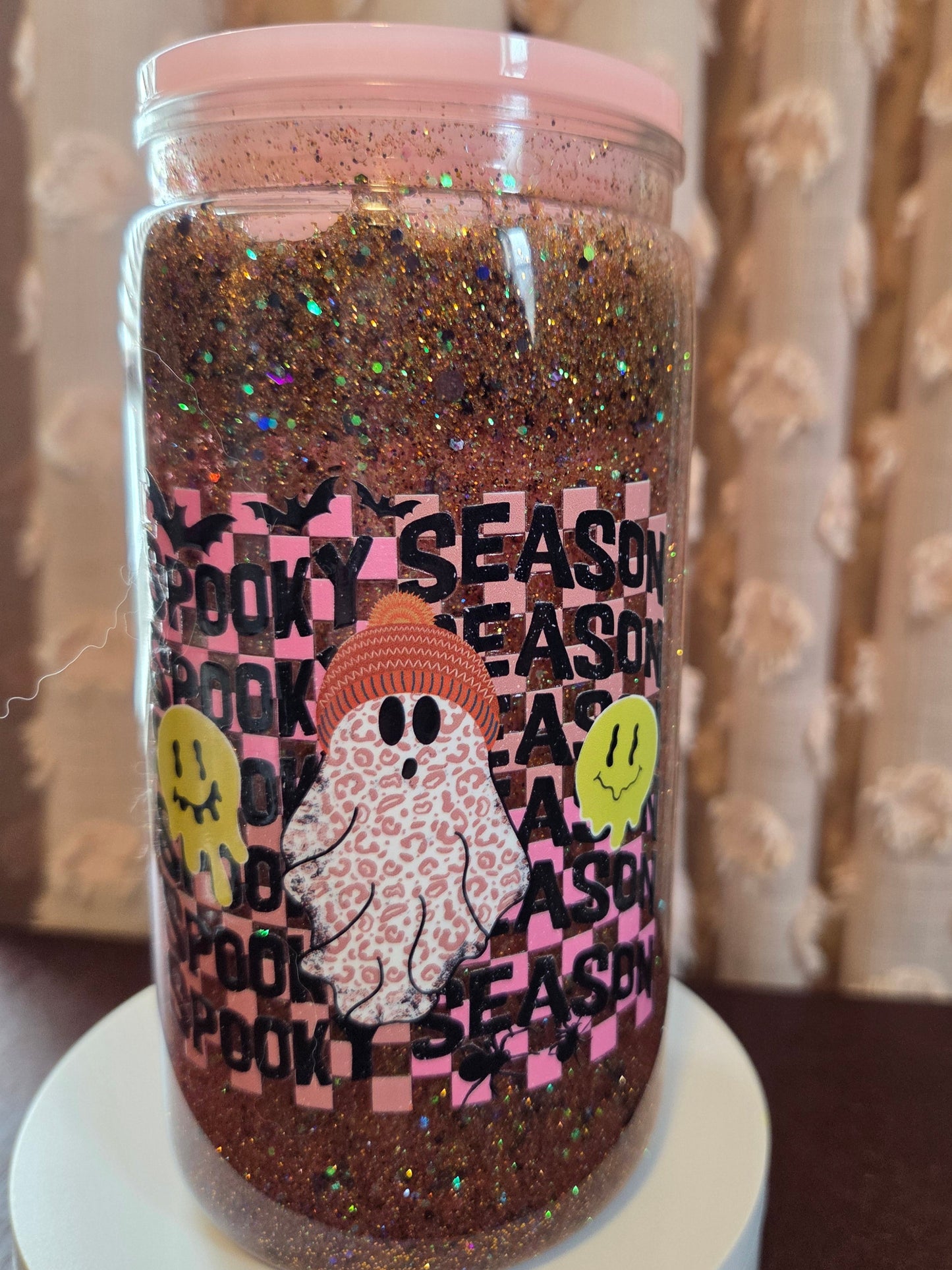 Spooky Vibes Snowglobe Glass Tumbler 👻✨