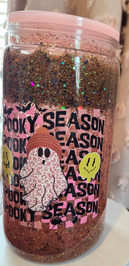 Spooky Vibes Snowglobe Glass Tumbler 👻✨
