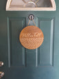 🍂 Rustic “Hello Fall” Leopard Print Door Sign