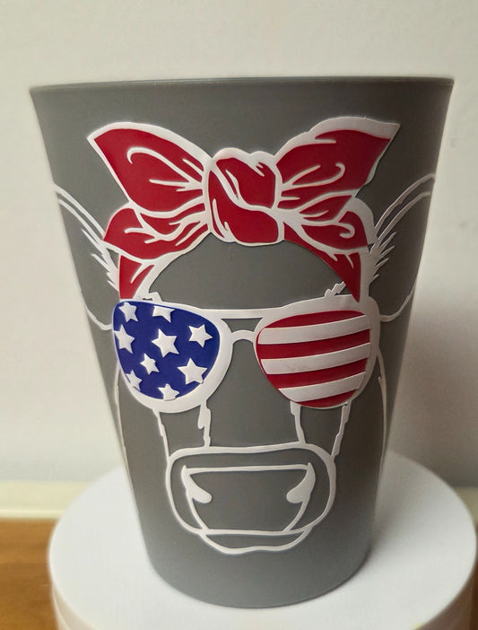 Patriotic Cow Cup