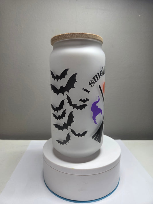 🖤 “I Smell Children” Hocus Pocus Glass Tumbler 🎃