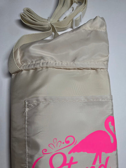 🦩 Beige “Stand Tall” Flamingo Water Bottle Holder