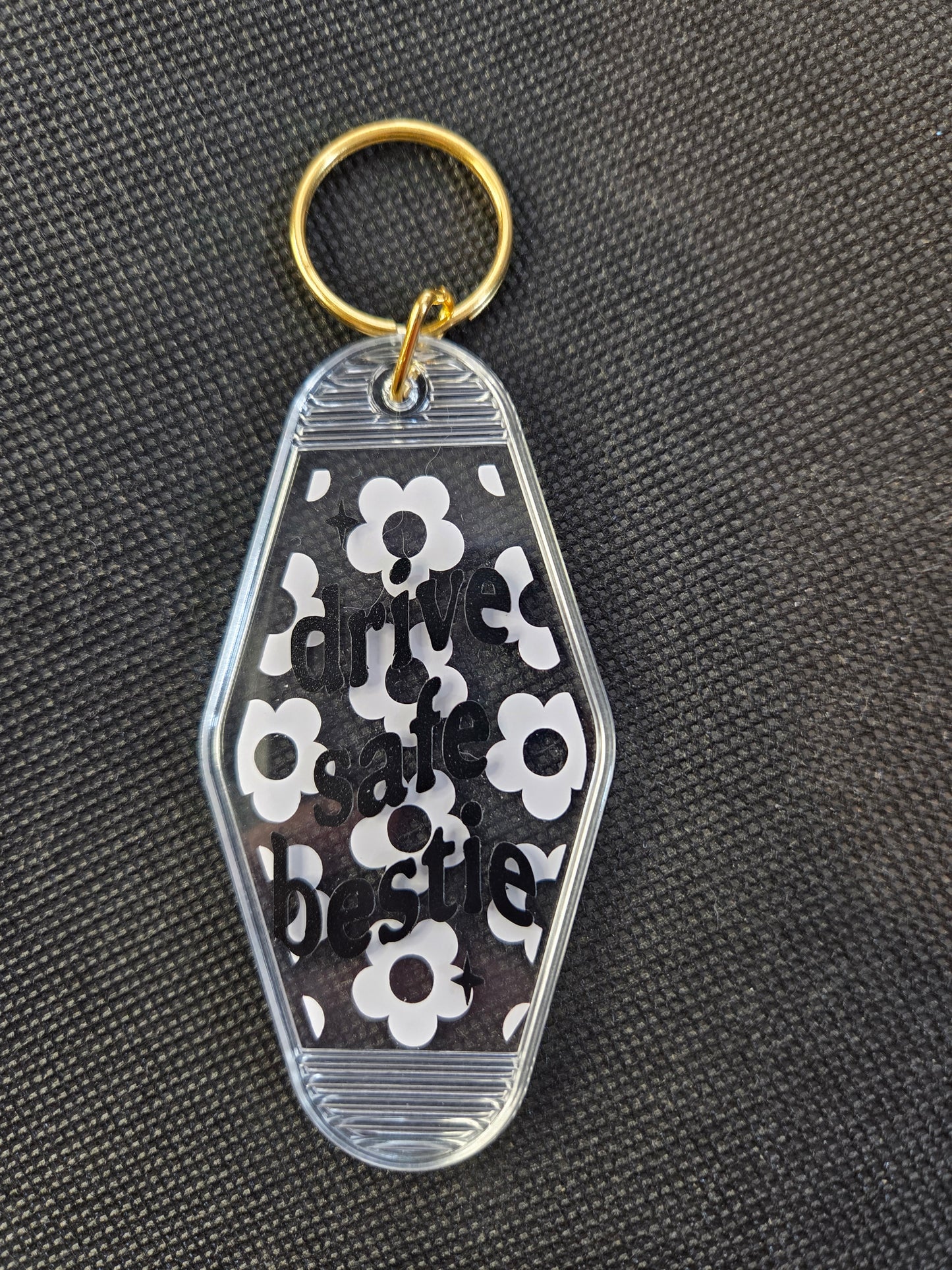 Motel Keychain - Drive Safe Bestie