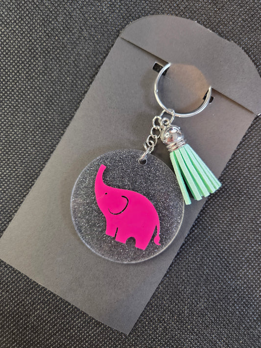 Keychain - Pink Elephant