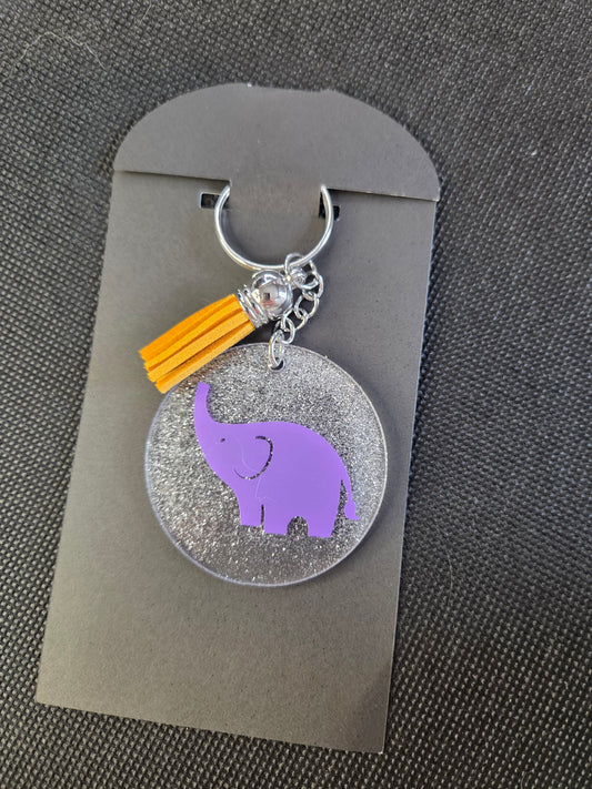 Keychain - Purple Elephant