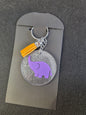 Keychain - Purple Elephant