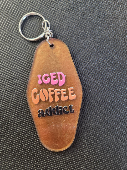 Motel Keychain - Iced Coffee Addict