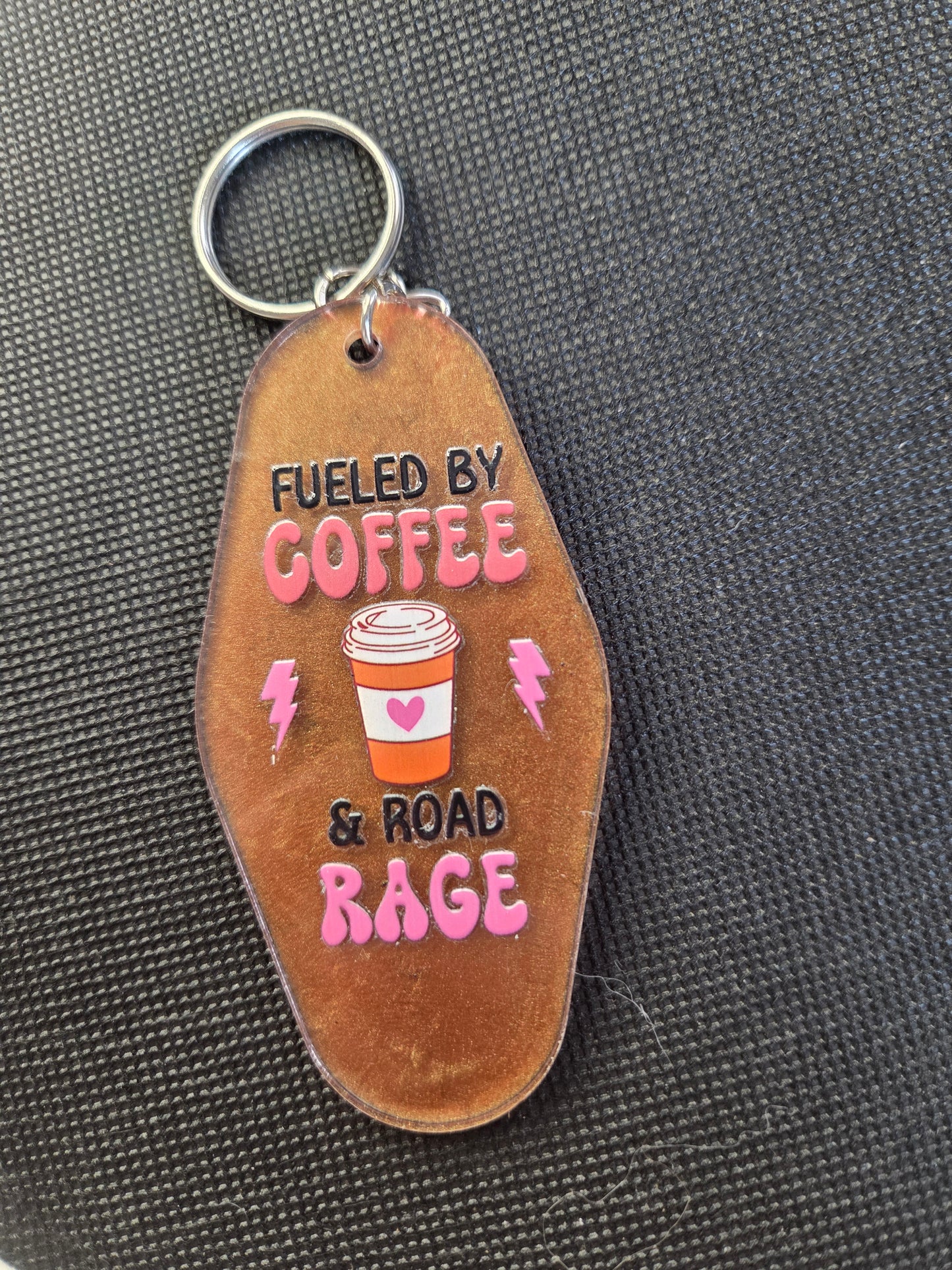 Motel Keychain - Coffee and Road Rage