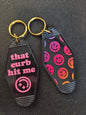 Motel Keychain - That curb hit me!