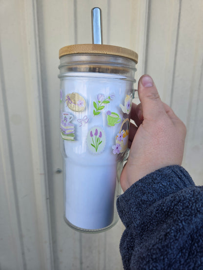 Glass Tumbler with handle