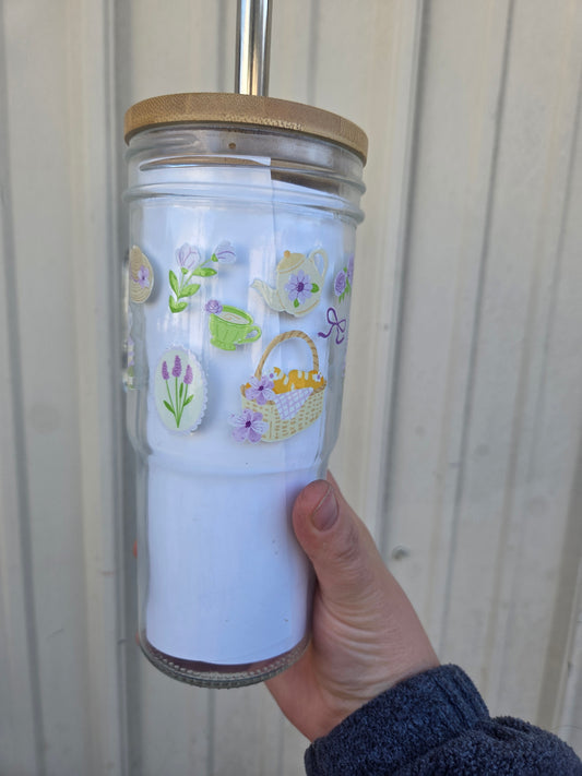 Glass Tumbler with handle