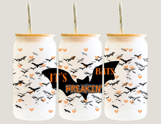 🦇✨ It’s Freaking Bats Glass Tumbler ✨🦇