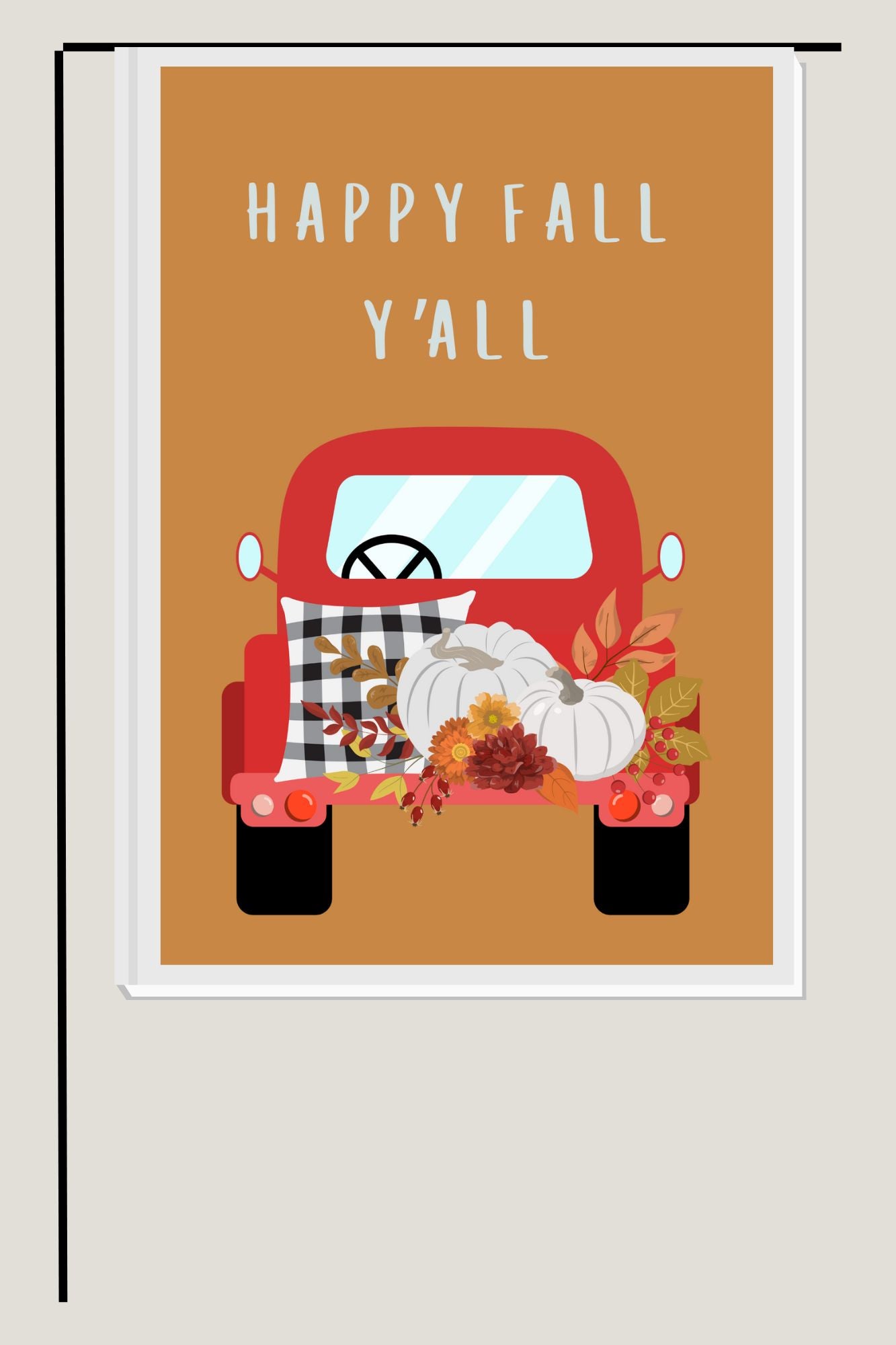 🚜🍂 Cozy Fall Truck Garden Flag 🍂🚜