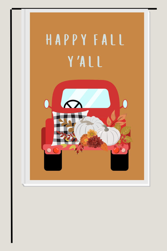 🚜🍂 Cozy Fall Truck Garden Flag 🍂🚜