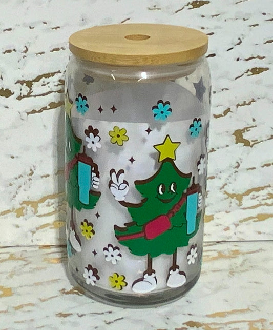 Boujee Christmas Tree Glass Tumbler