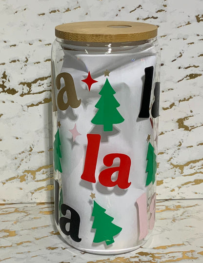Fa la la Glass Tumbler