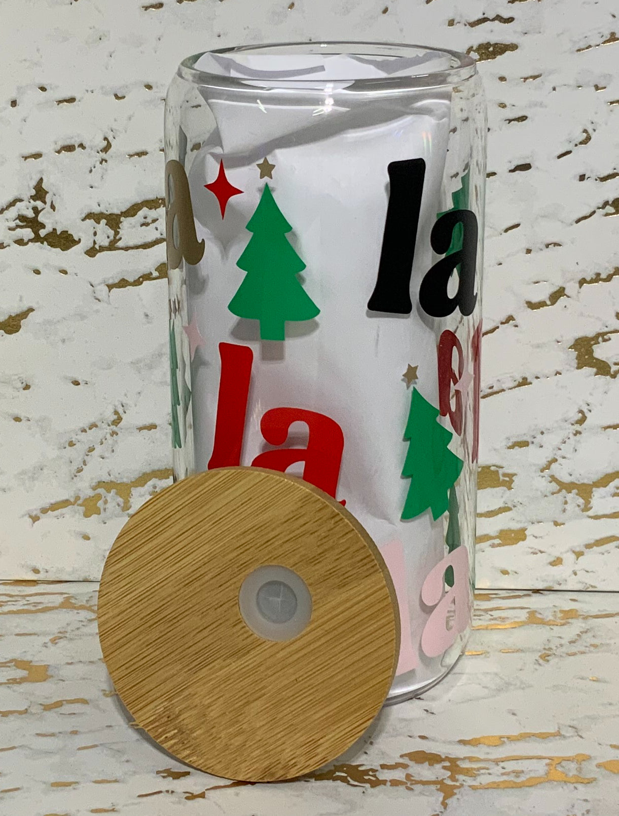 Fa la la Glass Tumbler