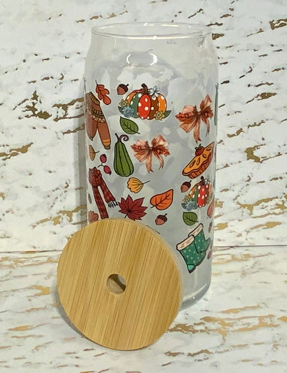 All the fall things glass tumbler