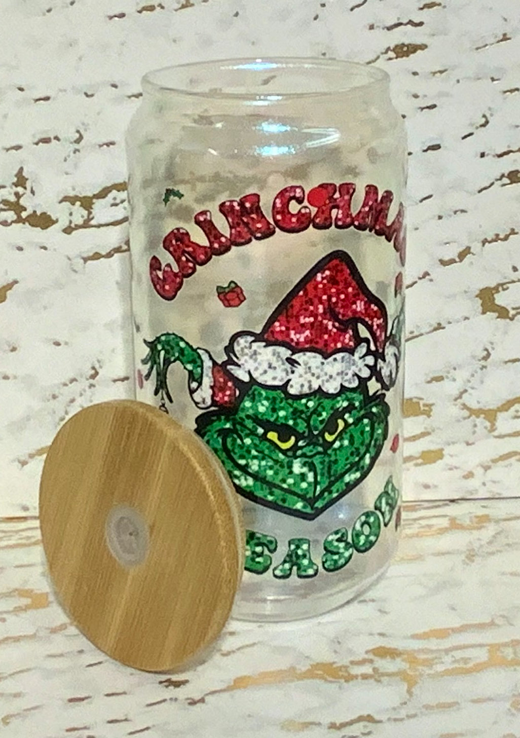 Merry Grinchmas Glass Tumbler