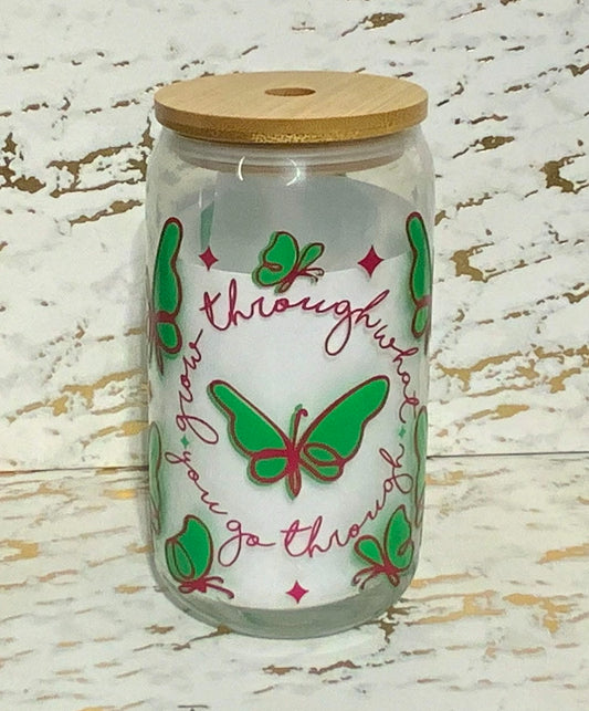 Motivational Glass Tumbler