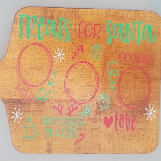 🎄 Treats for Santa Cutting Board Tray