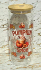 Pumpkin Spice Glass Tumbler