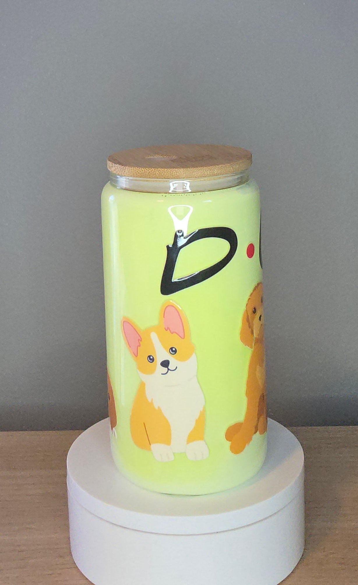 Dogs glass tumbler