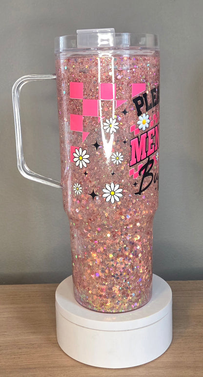 Mentally Buffering Snowglobe Tumbler
