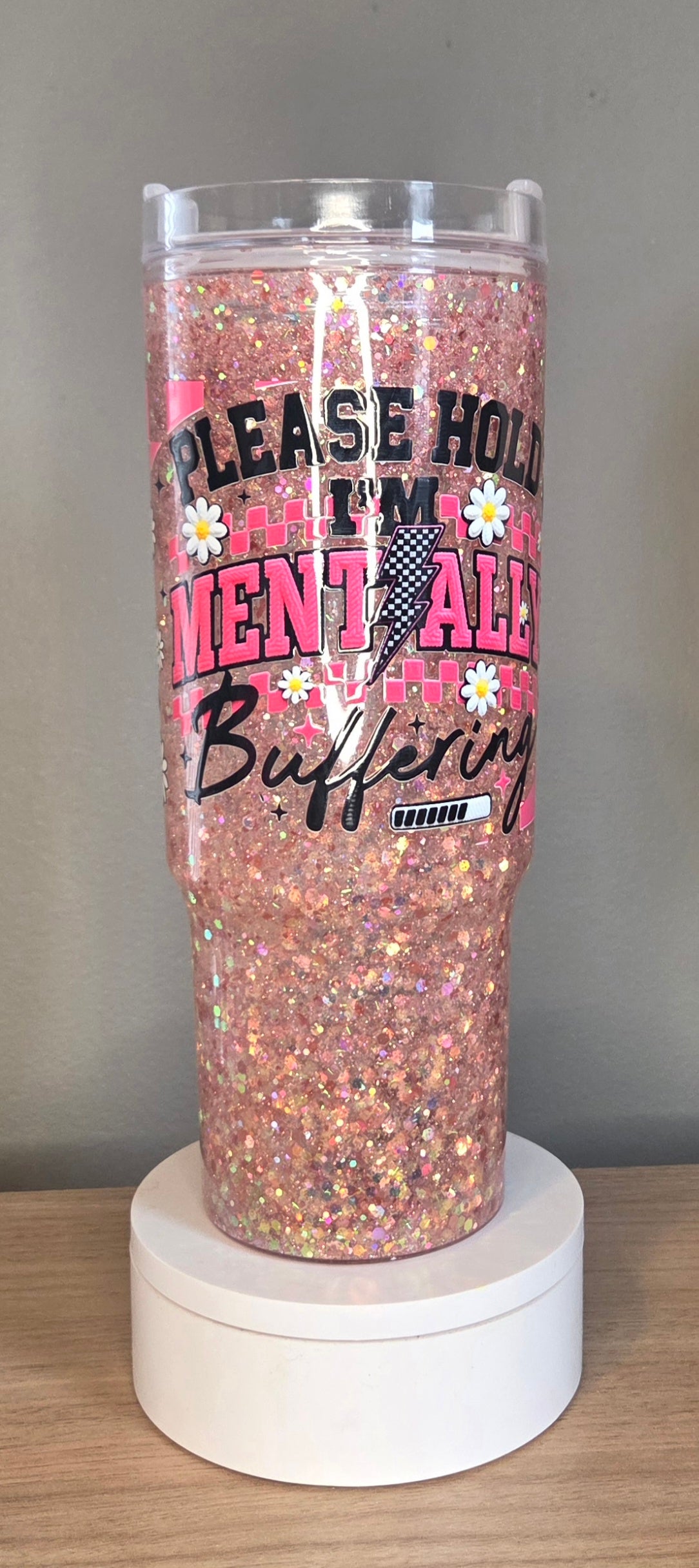 Mentally Buffering Snowglobe Tumbler