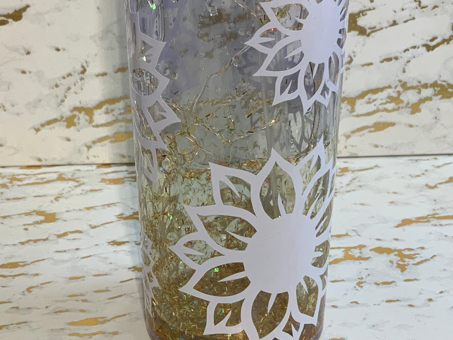 Sunflower Snowglobe Tumbler